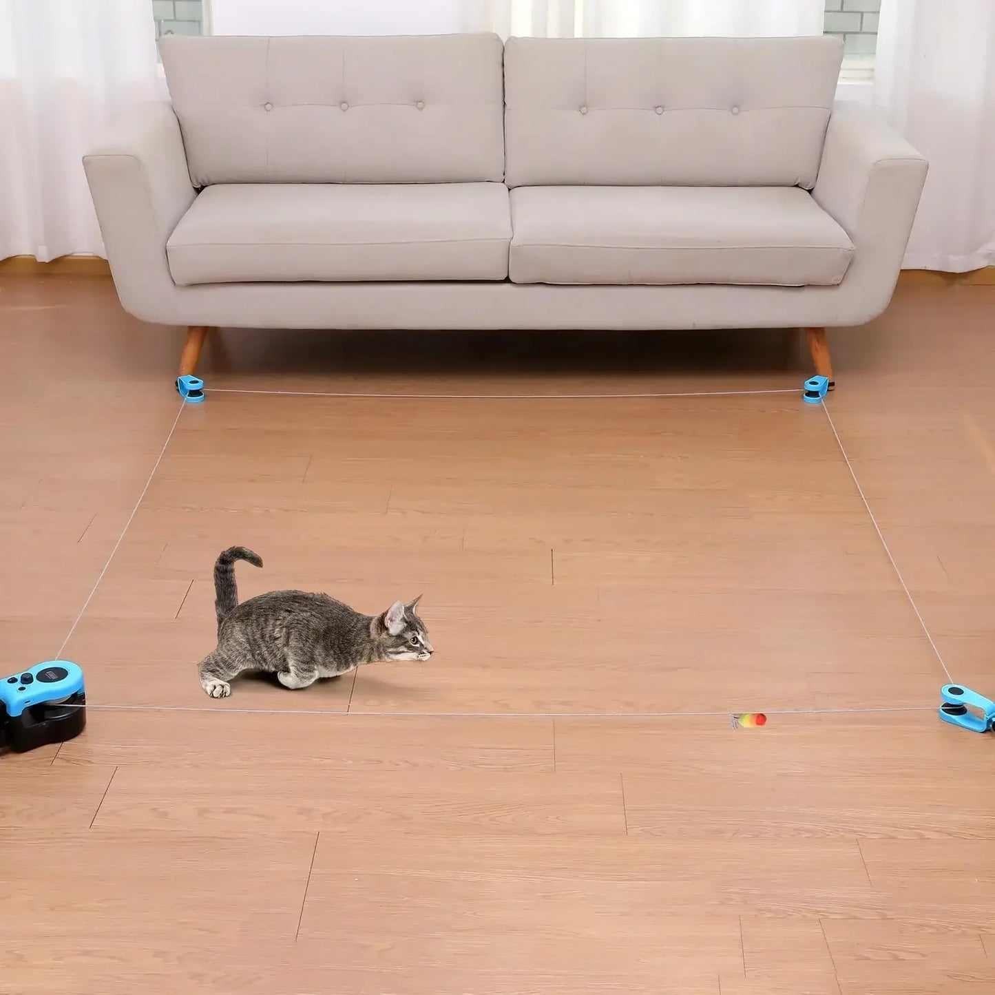 Interactive Indoor Cat Toy New Design Kept Your Cat Engaged And with Feather Tail for Cats