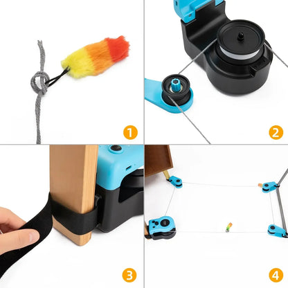 Interactive Indoor Cat Toy New Design Kept Your Cat Engaged And with Feather Tail for Cats