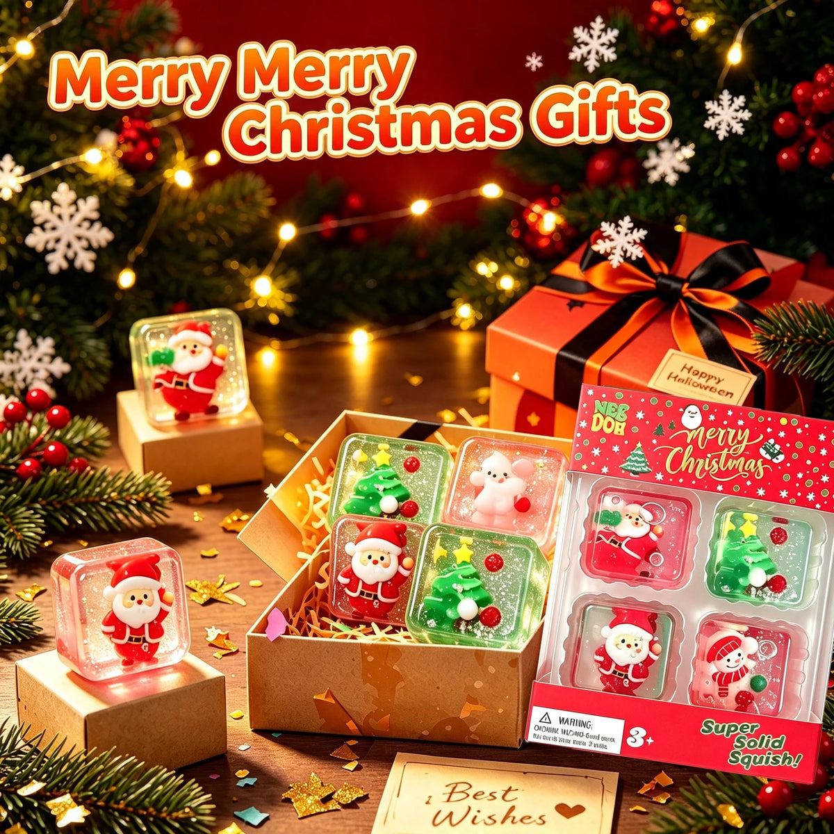 Squishmas™ Mini Squishy 4-Pack