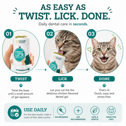 Twist & Lick™ Cat Dental Gel